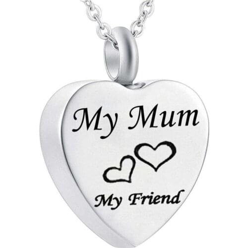 Trendy Cremation Ashes Necklace Pendant Urn Funeral Jewellery Necklace Heart for Pendant Love Heart Stainless Steel Pendant
