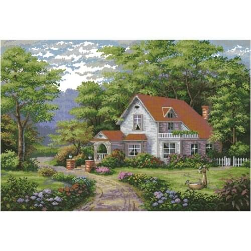 К- 170 Stirling Manor Cross Stitch Set Cross-stitch Kit Embroidery Needlework Craft Packages Cotton Fabric Floss