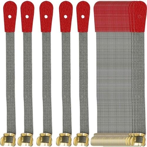 Pack of 50pcs Clip-on Piano Bridle Straps Tapes Spring Clip Strap Piano Action Replacement Repair Parts