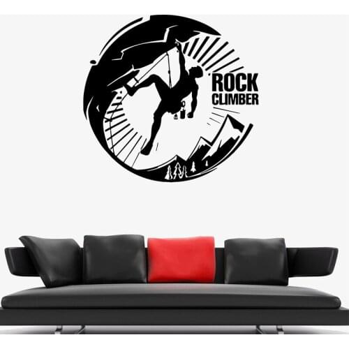 Rock Climbing Wall Sticker Tourism Sport Decal Extreme Sports Stickers Climber Home Decor Removable Bedroom Wall Decoration