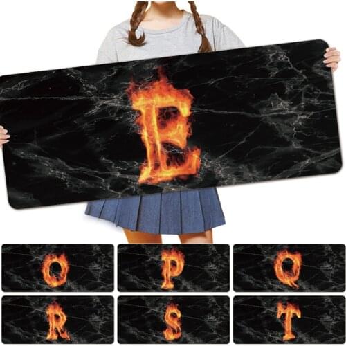 Laptop Gaming Mouse Mat PU Leather Letter Series Mousepad Large 30x60cm 30x80cm Home Office Computer Accessories Mouse Pad