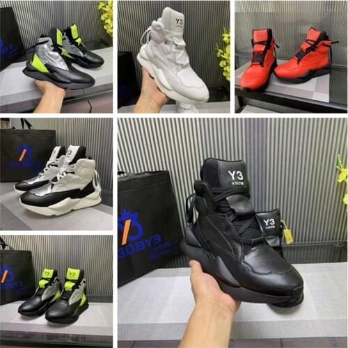 New Europe Station KGDB Y3 mens shoes leather high top plus velvet board shoes casual lovers shoes fashionable shoes women