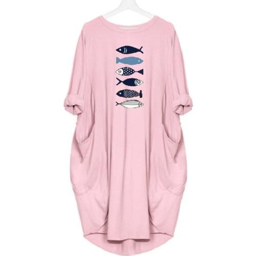 2021 new fashion womens dress plus size summer O-neck casual straight party knee-length dress