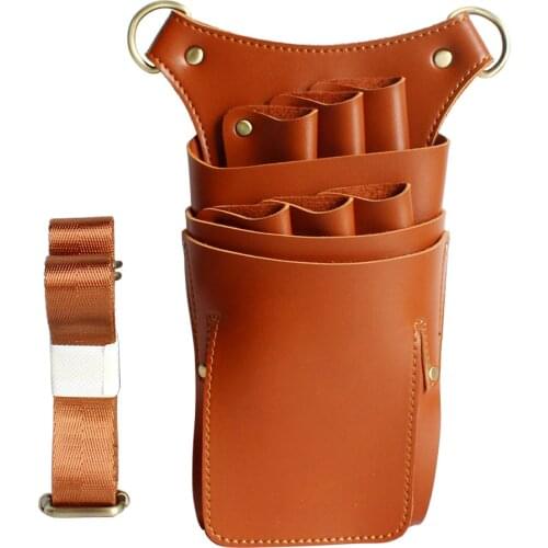 PU Barber Hair Scissor Bags Hairdressing Holster Pouch Holder Case Bag With Adjustable Waist Shoulder Belt