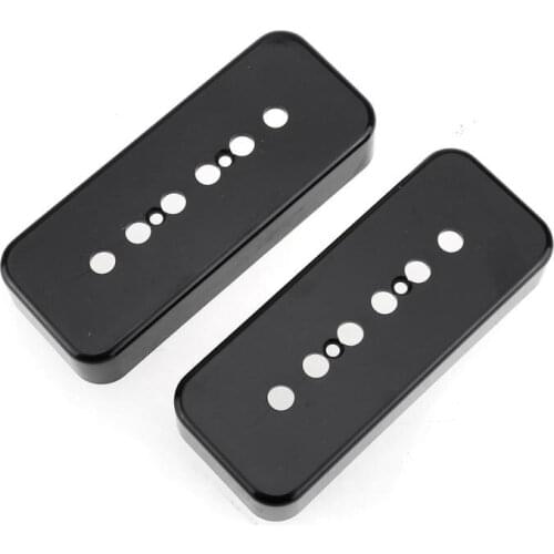 Musiclily Pro Plastic P-90 Soapbar Guitar Pickup Covers for USA Gibson, Black (Set of 2)