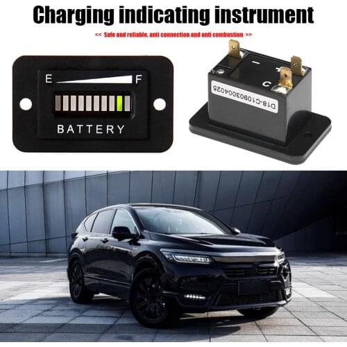 Portable 12V 24V 36V 48V 72V LED Digital Indicator Battery Capacity Display Tester Charge Status Meter Gauge for Car Motorcycle