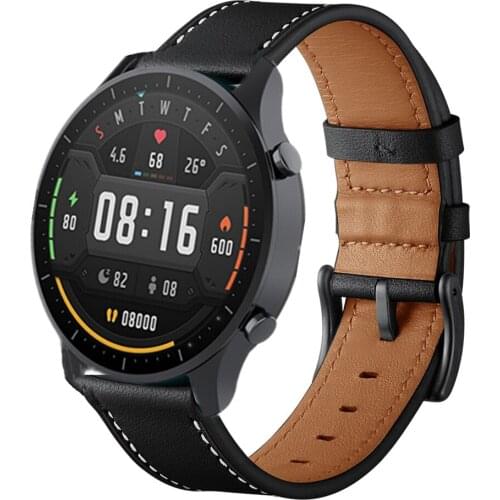 Genuine Leather Wrist Strap For Mibro Air Smartwatch Bands Accessories For Xiaomi Mi Watch Color Replacement Bracelet New