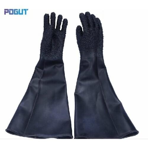 Rubber Sandblasting Sandblaster Gloves for Sandblast Cabinets, Blast Cabinet Gloves