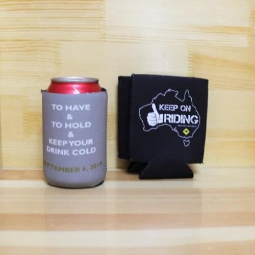 150pcs Foldable Stubby Holders with Customer LOGO Printing Folding Can Cooler Sleeve Can Holder Wedding Promotional Gifts