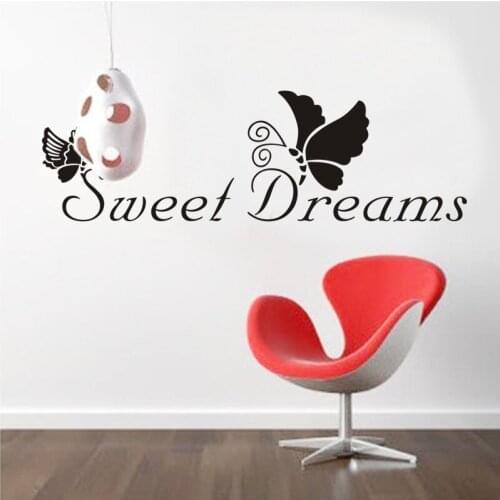 Sweet Dreams/butterfly English proverbs wall post household adornment wall stickers on the wall