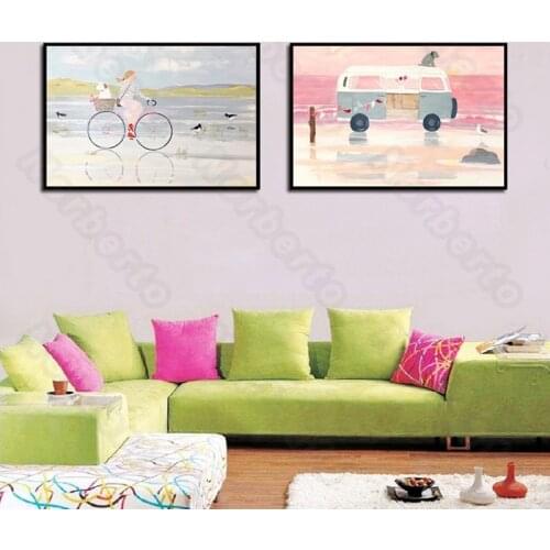 Modern Home Decoration with a Girl and a Boy Canvas Painting and Posters Wall Painting for Living Rooms and Bedroom Decora