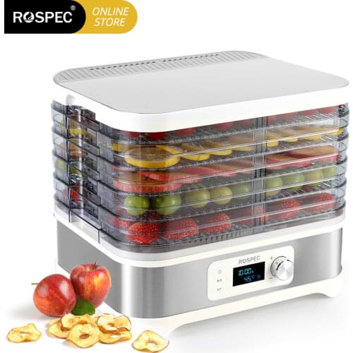 ROSPEC Stainless Steel Drying Machine Fast Food Dryer Electric Air Dryer Drying Fruit meat Fruit Household Food Dehydrator
