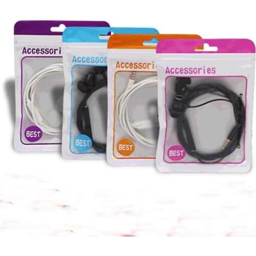 Universal 10.5*15cm Zip Lock Retail Display Packaging Bag For USB Cable Charger Line Earphone Headphone Phone Accessories Packag