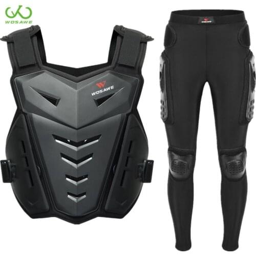 WOSAWE Sleeveless Motocross Armor Pants Protector Suit Motorbike Racing Vest Jackets MTB Motorcycle Armor Adult Protective Gear