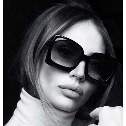 2021 Big Frame Fashion Oversized Sunglasses Women Brand Designer Plastic Female Gradient Sun Glasses gafas de sol mujer UV400
