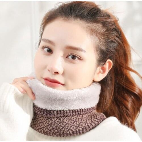Unisex Winter Men Women Warm Knitted Ring Scarves Thick Elastic Knit Mufflers Children Neck Warmer Boys Girl Plush Scarf Collar