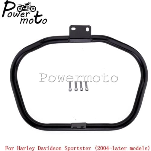 Motorcycle Black Steel Engine Guard Crash Bar Protection Guard For Harley Sportster XL883 XL1200 XL 883 1200 Custom SuperLow