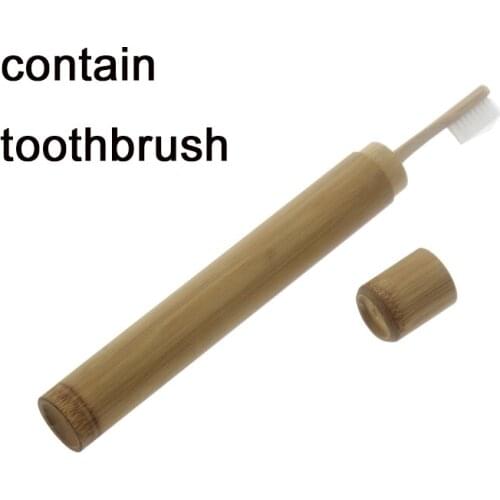1 Set Environmentally Eco Friendly Travel Home Hotel Adult Big Oral Care Tool Bamboo Toothbrush Holder Case Box With Tooth Brush