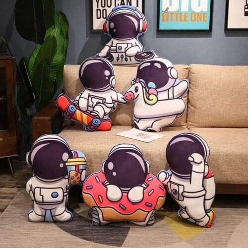 50cm Simulation Space Series Plush Pillow Toys Funny Astronaut Spaceman Stuffed Doll Nap Pillow Boys Kids Birthday Gifts