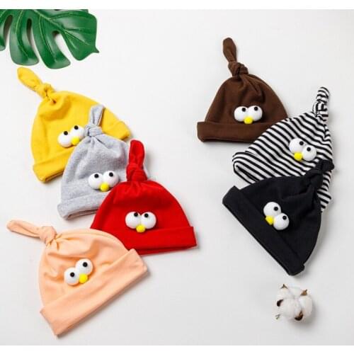 7 Colors Double layer Baby Tweeted tide hat for Girls Boys Cotton Baby Beanie Newborn Hat Solid Color Baby Cap Infant Toddler Ha