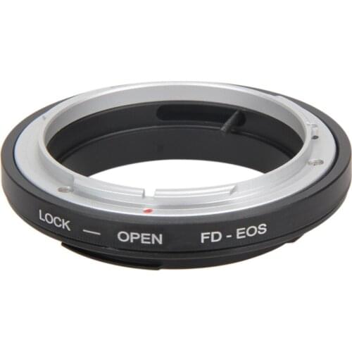 Aluminum FD-EOS Ring Adapter Lens Adapter FD Lens to EF for Canon EOS Mount Lenses Camera Camcorder Suitable for Cameras