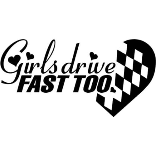 Car Sticker Sexy Girl Drive Fast Too Fashion Heart Style Automobiles Motorcycles Exterior Accessories Vinyl Decals for Bmw Audi