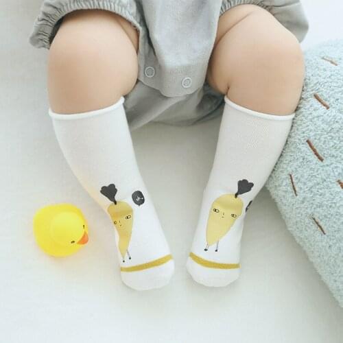 Long tube baby socks cartoon newborn baby socks high tube boneless loose 1-3 year old children socks CHD20006