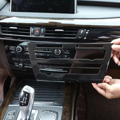 For BMW X5 F15 2014-2018 ABS Car Center Console Volume Air Conditioning Vent Frame Panel Trim Accessories