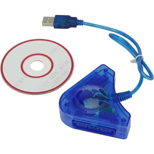 Joypad Game USB Dual Player Converter Adapter Cable For PS2 Attractive Dual Playstation 2 PC USB Game Controller With CD Driver