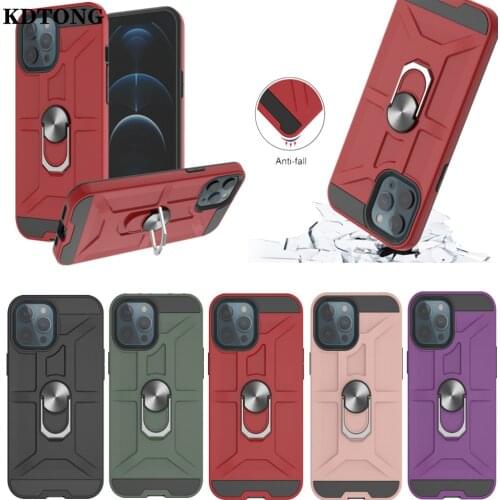 Classic Phone Case for iPhone 12 Mini 11 Pro Max X XS XR 7 8 Plus SE 2020 Coque 2021 New Shockproof Ring Bracket Back Cover