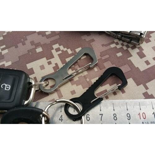 Multifunctional Tool Stainless Steel Carabiner Metal Hook Keychains Clasps Botthle Opener Pocket Outdoor Survival Kits