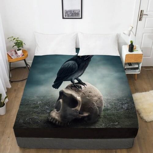 Cartoon Hallowmas Childrens Elastic fitted sheet bed sheet With An Elastic Band Mattress Cover Bed cover for kids baby boy crow
