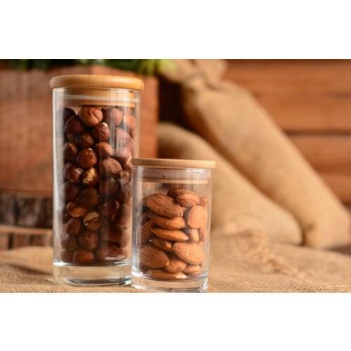 Food Storage Organizer Box Cookies Candy Jar For Spices Bamboo Glass With Lids Cookie Jar Kitchen Jars And Bamboo Home