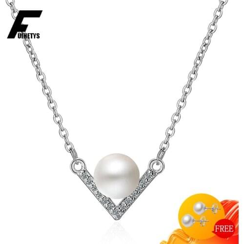 Bali Jelry Trendy Charm Necklace 925 Silver Jewelry Pearl Zircon Gemstones Pendant Accessories for Women Wedding Engagement Gift