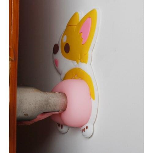 Pair 3D anime wall stickers car sticker Car door collision avoidance cute butt body anti-scratch home decor Anti-collision door