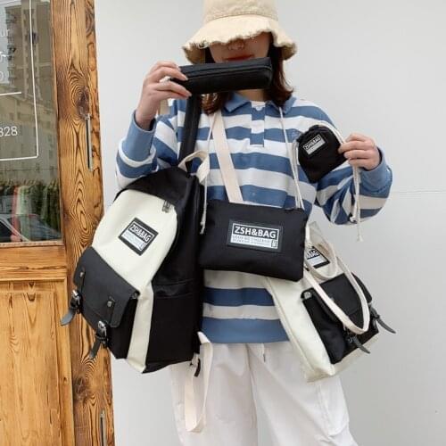 Casual Backpacks Kawaii Student School Bags For Teenage Girls Women Backpack Cute Ladies Book Bag Fashion Nylon Shoulder Bags