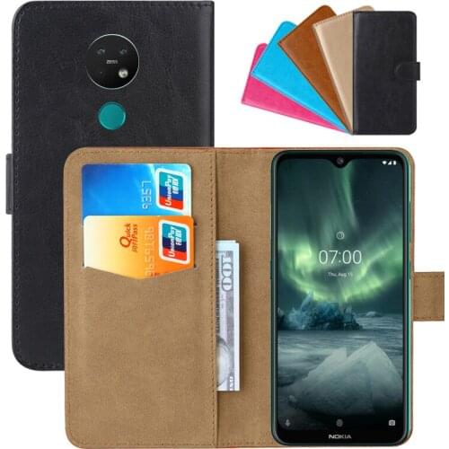 Luxury Wallet Case For Nokia 7.2 PU Leather Retro Flip Cover Magnetic Fashion Cases Strap