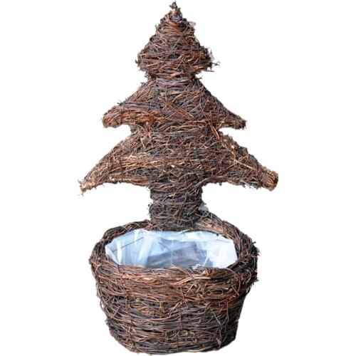Rattan Christmas Tree Home Décor Hot Durable Decoration Fashion Lawn Garden Decor Waterproof Quality New Artificial Flowers Pot