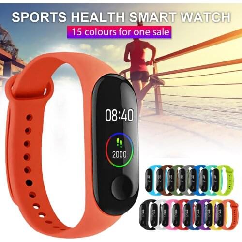 15pcs Colorful Silicone Wrist Strap Bracelet Replacement watchband for Original Xiaomi Mi band 2 Wristbands belt