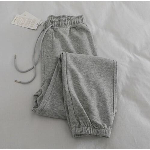 Sweat Pants Womens Pull On High Waisted Drawstring Jogger Pants Grey Casual Sweatpants e-girl Outfits