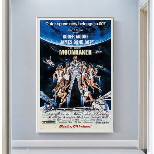 V0784 Moonraker (2) Vintage Classic Movie Wall Silk Cloth HD Poster Art Home Decoration Gift