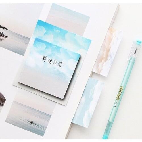 1PC New Creative Fresh Weather Memo Pad Paper Post Sticky Notes Notepad Stationery Papeleria Office School Supplies