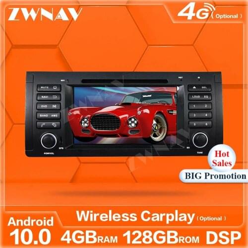 128G Carplay Android 10 screen player For BMW E53 X5 1995 1996 1997 1998 1999 2000 2001 2002 2003 GPS Auto Audio Radio head unit