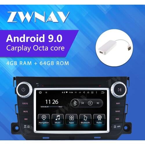 ZWNAV Android 9 Two Din 7 Inch Car DVD Player For Mercedes-Benz Smart Fortwo 2012-2014 Wifi GPS Navigation FM Radio RDS DVR