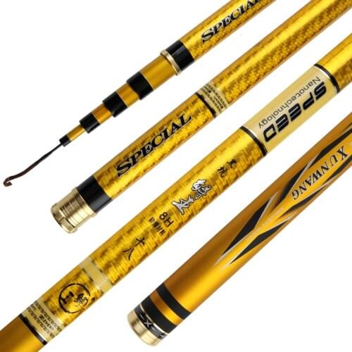 Carbon Tilapia Fishing Rod Carp Feeder Pole Ultra-light 8H Ultra-hard Tawian Fishing Canne 19 Tonalty Hand Pesca Peche Black Pit