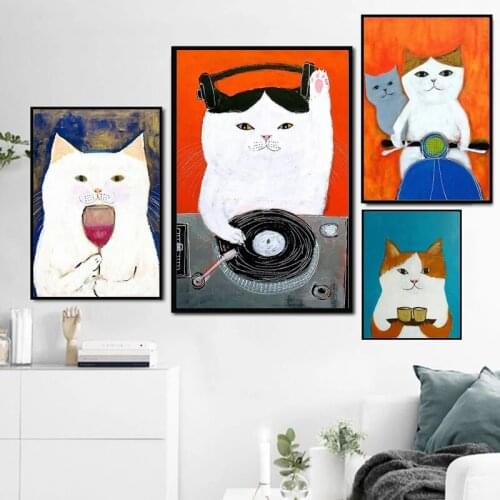 Famous Movie Garfield Canvas Painting Cartoon Cat Baby Nursery Wall Art Poster Canvas Painting Nordic Living Room Home Decor