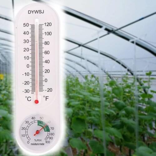 Indoor Outdoor Wall Hung Thermometer Hygrometer Garden Office Temperature Logger