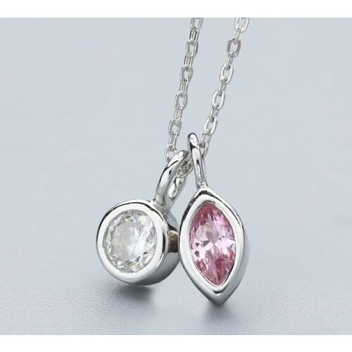 L&P New fashion Pendant Necklace with Czech crystals For Women Real 925 sterling silver necklace Jewelry Wholesale