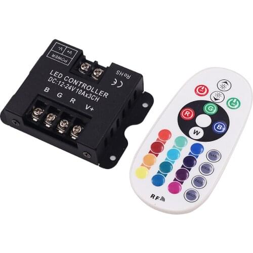 DC12-24V 30A 24 key RF Remote Control RGB Controller 10AX3CH For 5050 2835 LED Strip Neon Light