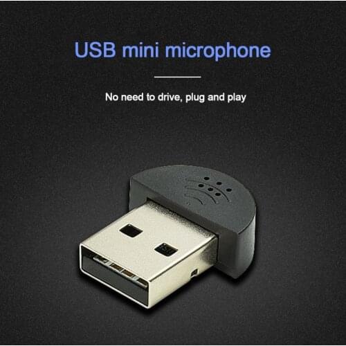 Mini USB 2.0 Microphone for Laptop/Desktop Voice Recognition Software Driver-Free Receiver Adapter for PC Notebook K5DB